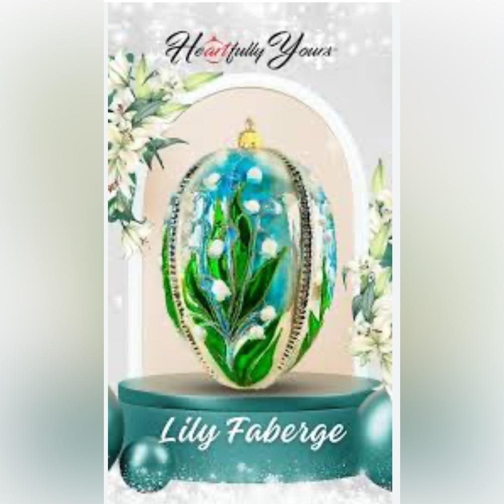 HeARTfully Yours “Lily Faberge" by Christopher Radko Christmas Ornament New